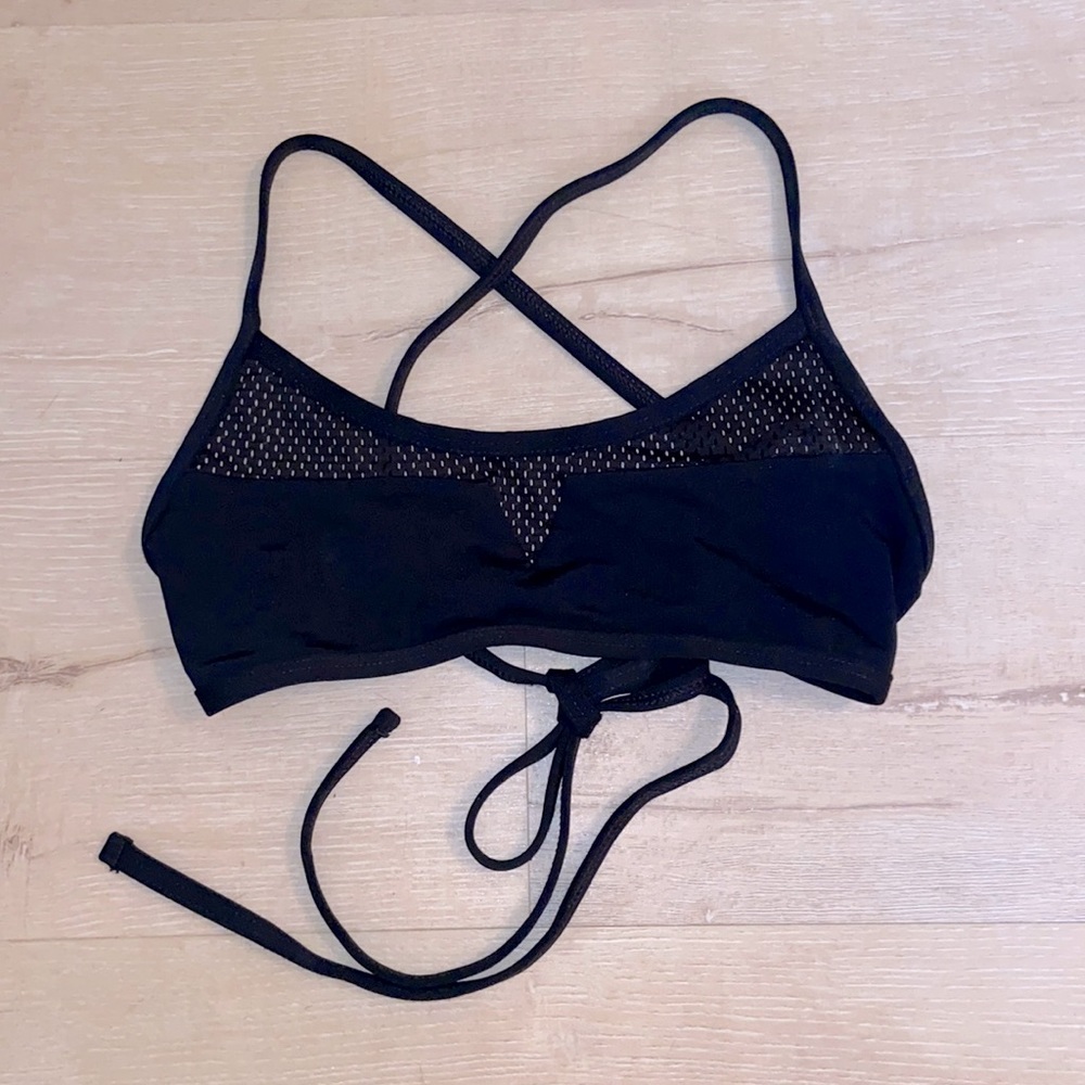 Jolyn Black Mesh Bikini Top